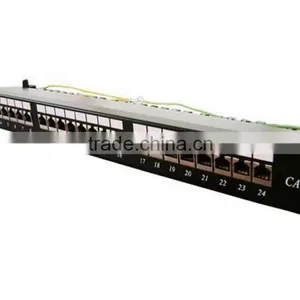 19" Fiber Optic Patch Panel Shielded 24 Port Cate6A Patch Panel thumbnail-1