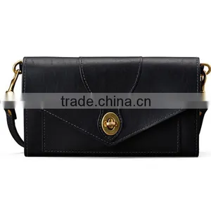 2016 Gray Color Casual Leather Flap With Hardware Closure Lady Clutch Bag thumbnail-4