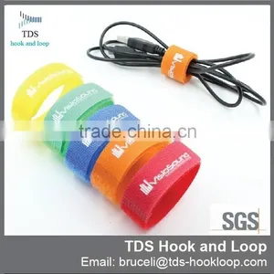 Custom Logo Colorful Hook and Loop Cable Tie thumbnail-1