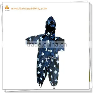 Waterproof Rain Overalls Children With Attached Hood thumbnail-1
