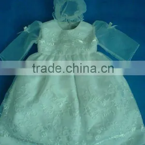 Hot Sell Fancy and Lovely White Baby Wear Christening Wear thumbnail-1