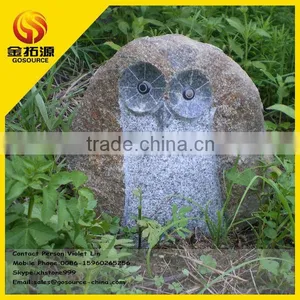 Natural River Stone Owl Statues thumbnail-1
