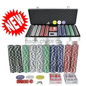500 PCS Casino Poker Chips Set 11.5 Gram With Game Play Mat and Aluminium Case thumbnail-4