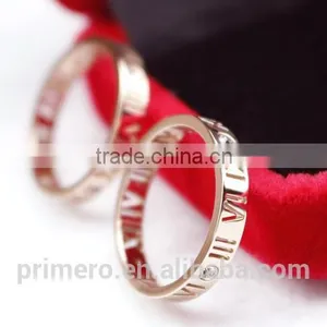 2016 New Pattern Roman Number Finger Rings Stainless Steel Fashion Jewelry Brand Rose Gold For Women thumbnail-6