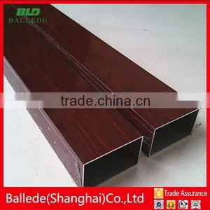 Wood Grain Aluminum Square Hollow Tube for Decoration thumbnail-1