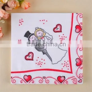 20 Pcs Bride and Groom Paper Napkin for Wedding Party Decoration Supplies thumbnail-1