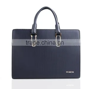 Mens Top Layer Real Cow Leather Shoulder Briefcase 14 Inch Laptop Bag Tote Bag thumbnail-5