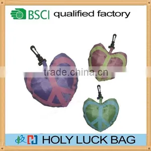 Lululemon Custom Printed Heat Seal Plastic Bag Folding Shopping Bag With Heart Pouch Shape thumbnail-3