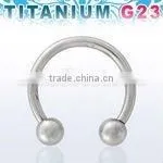 Titanium G23 Circular Barbell - 14g, 3/8" to 9/16", 4mm Balls thumbnail-1