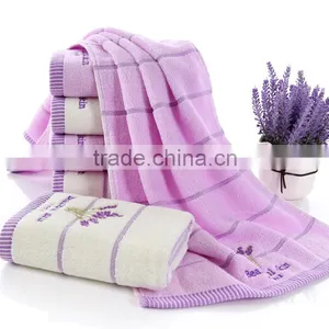 32s2 Lavender Soft Wholesale Cosmetic Cotton Embroidery Towel thumbnail-6