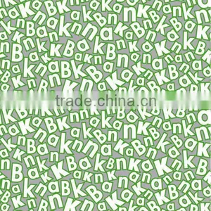 100% Polyester Letters Print Taffeta Fabric thumbnail-1