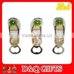 Resin Beach Slipper Bottle Opener Souvenir With Palm Tree for Europe thumbnail-1