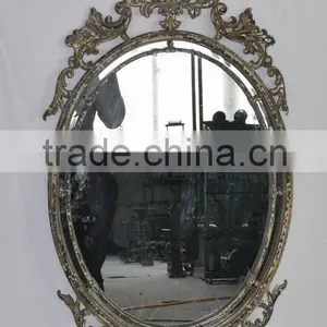 Factory Direct Supplier Oval Shaped Framed Metal Wall Mirror thumbnail-1