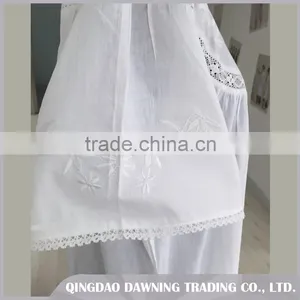 Good Supplier White Cotton Dressing Gown Night Dress thumbnail-4