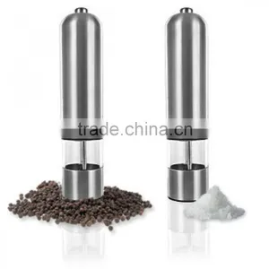 Automatic Stainless Steel Pepper Mill Battery Powered Salt Grinder Electric Kitchen Spice Grinder thumbnail-4