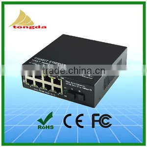 1 Fiber to 8 UTP Unmanaged 10/100Mbps Single Fiber Single Mode Fiber Switch Megabit Ethernet Fiber Switch thumbnail-1