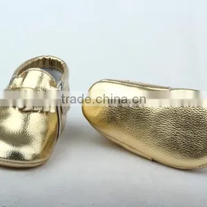 Popular All Market 100% Sheep Leather Fringes Baby Moccs thumbnail-6