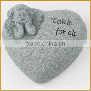 Polyresin Angel Figurines With Heart thumbnail-1