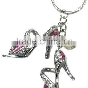 Fashion Rhinestones High Heel Shoes Keyring/keychain,can Add Customer's Logo,various Designs<DKCA1007> thumbnail-1