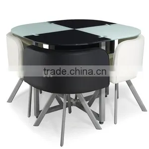 Space Saving Modern Dining Table With 4 Chairs thumbnail-2