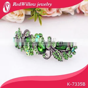 2016 New Popular Crystal Flower Hair Barrettes for Ladies thumbnail-3