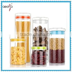 Hot Sale Borosilicate Glass Jar With Plastic Airtight Lid Glass Canister Quality Choice thumbnail-1