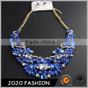 African Necklace Set Crystal Jewelry Sets With Big Glass Pendent Supplier's Choice thumbnail-1