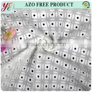 100% Cotton White Embroidery Fabric 100%cotton Lace Fabric thumbnail-1