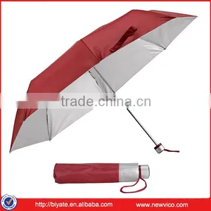 Factory Price Anti-UV Coated Polyester Manual Open 3 Collapsible Umbrella thumbnail-1