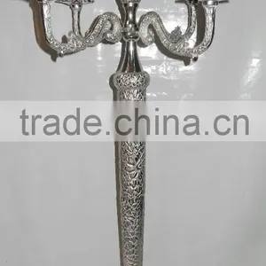 Silver Candelabra Centerpiece thumbnail-2