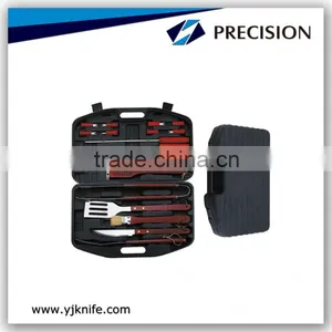 18pcs Wood Handle Barbecue Tools Set With Plastic Suitcase thumbnail-1