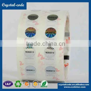 Cheap Price Anti-Counterfeit Temper Evident Waterproof Non Toxic Security 3D/2D Hologram Laser Label thumbnail-6