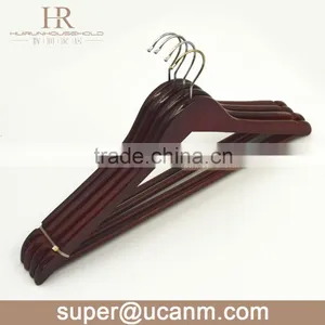 HRW-6611M Solid Mix Wood Suit Hanger With Wood Bar in the Bottom thumbnail-2