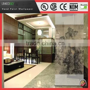Good Quality Material Wallpaper Hotel Hand-painting Silk Wallpaper thumbnail-6