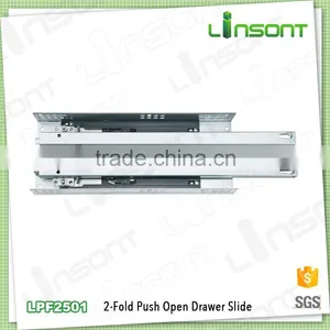 OEM Factory 2-fold Undermount Push Open Drawer Locks Furniture Fittings Drawer Slide thumbnail-1
