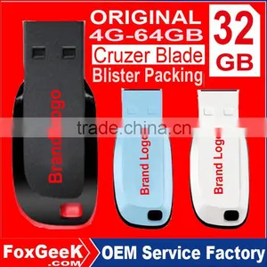 Original Brand Cruzer Blade 32GB USB Flash Drive 64GB 8GB 16GB 4GB Real Capacity With Blister Packing Wholesale thumbnail-1