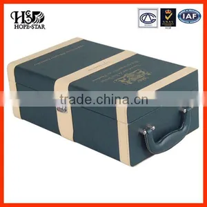 Latest Design Luxury Packaging Wooden Wine Box,wine Box Packaging With Handle thumbnail-1