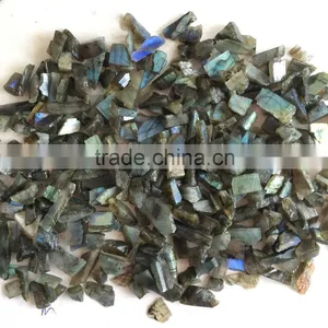Natural Flashy Labradorite Raw Rough Sawed Slice Lot Loose Semi Precious Gemstones thumbnail-6