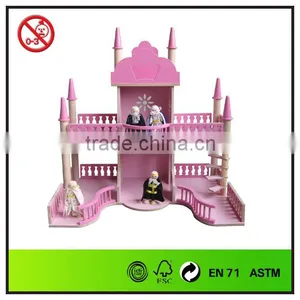 Wooden Toys for Girl Wooden Castle thumbnail-1