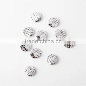 Stock!Jewelry Findings 12mm Round Flat Back ab Color Imitation Fish Scale Resin Rhinestone Bead Cabochon thumbnail-6