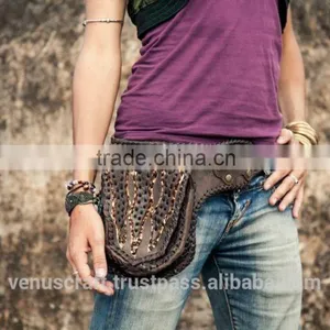 Women Wide Waist Band Leather Pouck Leather Belt thumbnail-1