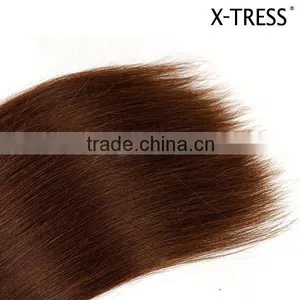 4# Medium Brown 100% VIETNAM VIRGIN HUMAN WEFT HAIR WEFTED FROM BULK HAIR FLEXIBLE Length Hair Weaves thumbnail-4