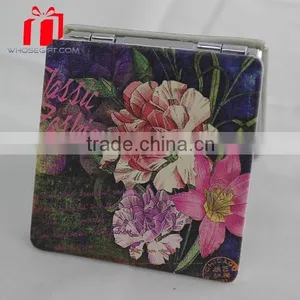 Mini Pu Compact Mirror /customize Logo Pu Mirror thumbnail-1