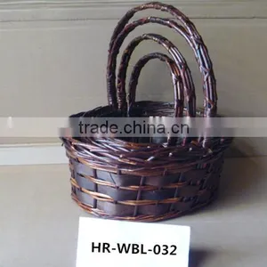 4 Sets Colorful Willow Basket With Handle for Christmas thumbnail-1