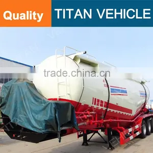 3 Axle 60 Ton Cement Bulker Trailer Unloading Bulk Cement Tanker for Sale thumbnail-3
