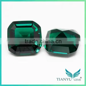 Wholesale Blue Emerald Stone Bulk Gemstone /cushion Cut Synthetic Colobian Emeralds for Sale thumbnail-2
