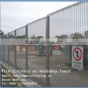 Made in China Enclosure Security Screen Panels Solid H Piers Supported High Security Anti Climb 358 Grill Fence Panels thumbnail-4