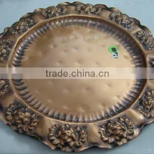 Antique Copper Charger Plates and Wall Decor Plates thumbnail-1