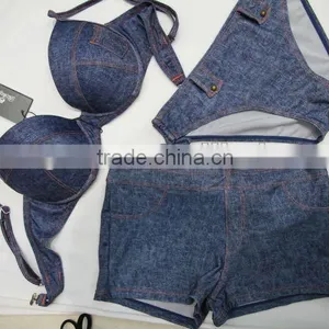 Three Piece Jeans Bikini thumbnail-1