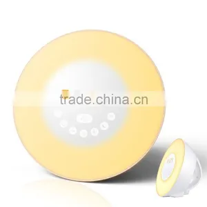 Multifunctional Alarm Clock 7 Colors Atmosphere Lamp 7 Natural Sounds & FM Radio thumbnail-1